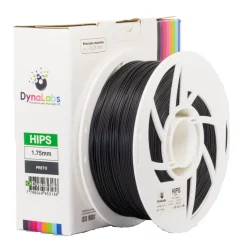 Filamento HIPS - Preto - Dynalabs - 1.75mm - 1kg