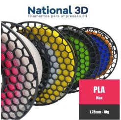 Filamento PLA Max - Transição de Cor - National 3D - 1.75mm - 1kg