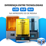 Veja a diferença entre as Tecnologias de Impressão 3D de Resina: LCD, DLP e SLA