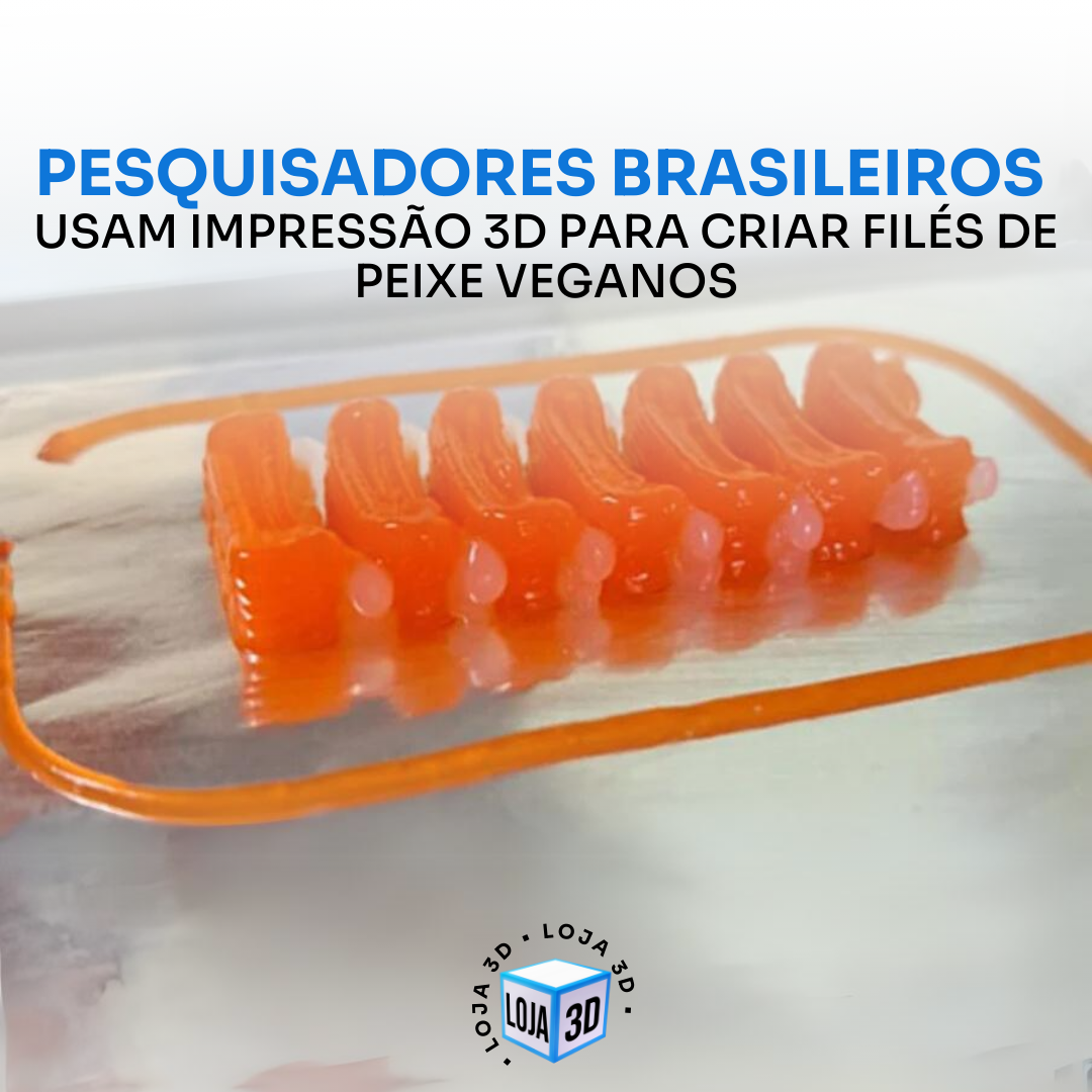 Impressão 3D criando filés de peixe veganos