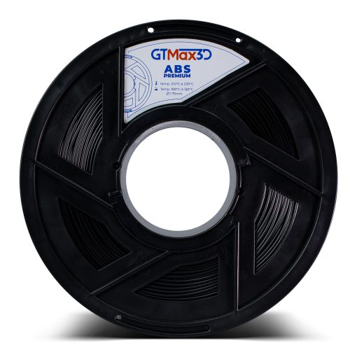 Filamento ABS – Preto – Premium – GTMax 3D – 1.75mm – 1KG