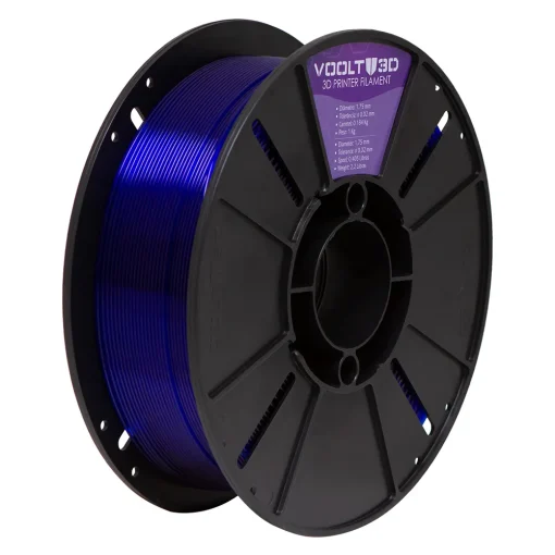 Filamento PLA – Azul Translúcido  – Voolt 3D – 1.75mm – 1kg - Imagem 2