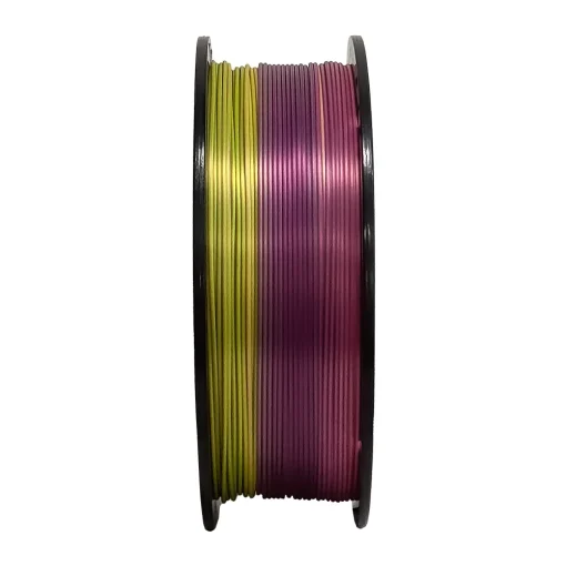 Filamento – PLA VSILK – Rainbow - Rosa Chiclete / Verde Limão / Vermelho Marsala – Voolt 3D – 1kg - Imagem 2