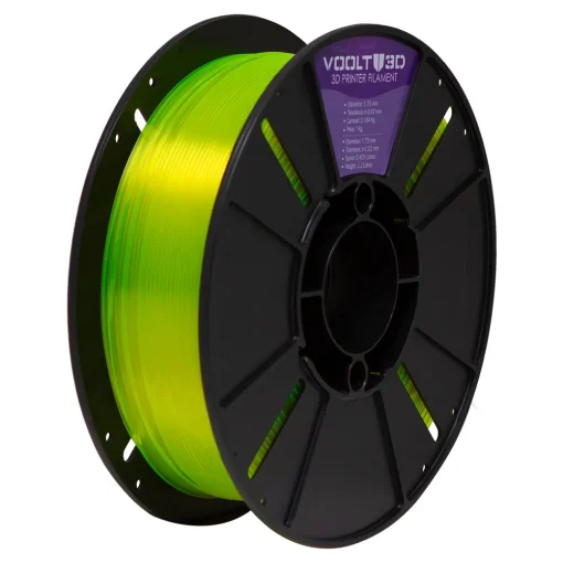 Filamento PLA – Verde Limão Translúcido – Voolt 3D – 1.75mm – 1kg - Imagem 2