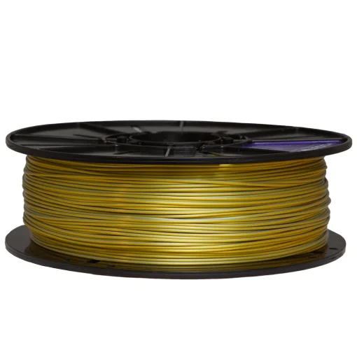 Filamento – PLA VSILK – Duo Color Alumínio e Dourado – Voolt 3D – 1kg - Imagem 2