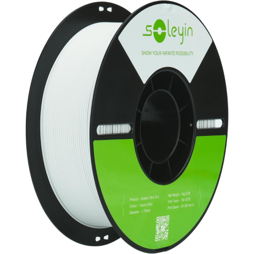 Filamento - Ultra Pla - Branco Matte - Soleyin - 1.75mm - 1Kg
