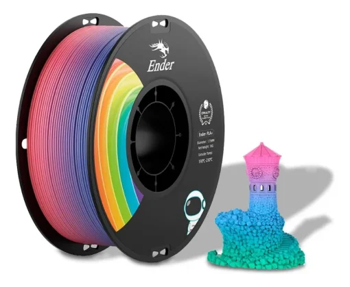 Filamento – Ender+ PLA – Multicor – 1kg – 1.75mm – Creality