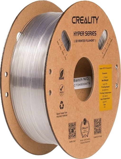 Filamento - Hyper - PETG - Transparente - 1.75mm - Creality