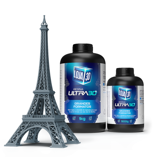 Resina Ultra Grandes Formatos – Cinza – 500g – Loja 3D - Imagem 2