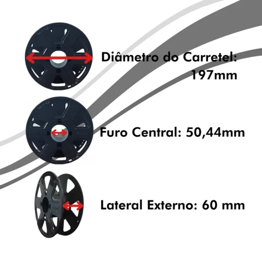 Filamento – ABS Premium – Preto Ebony – 1,75mm – 3D Fila - Imagem 4