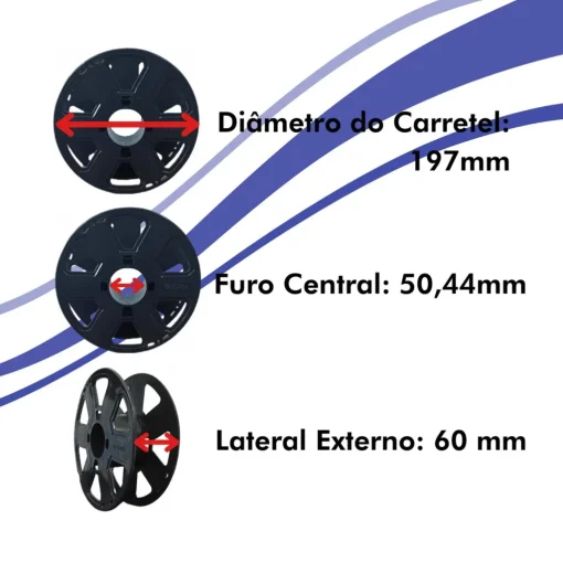 Filamento – ABS Premium – Azul – 1,75mm – 3D Fila - Imagem 4