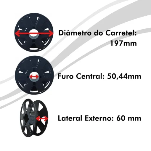 Filamento – ABS Premium – Branco Gesso – 1,75mm – 3D Fila - Imagem 4