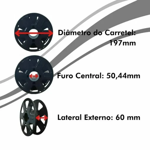 Filamento – ABS Premium – Cinza Ardósia – 1,75mm – 3D Fila - Imagem 4