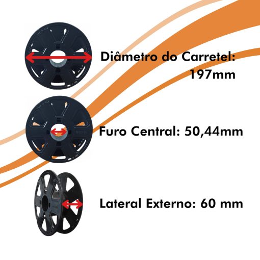 Filamento – ABS Premium – Laranja Siena – 1,75mm – 3D Fila - Imagem 4