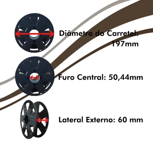 Filamento – ABS Premium – Marrom Imperador – 1,75mm – 3D Fila - Imagem 4