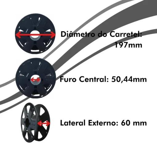 Filamento – ABS Premium – Preto Sépia – 1,75mm – 3D Fila - Imagem 4
