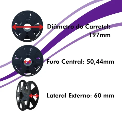 Filamento – ABS Premium – Roxo Titânio – 1,75mm – 3D Fila - Imagem 4