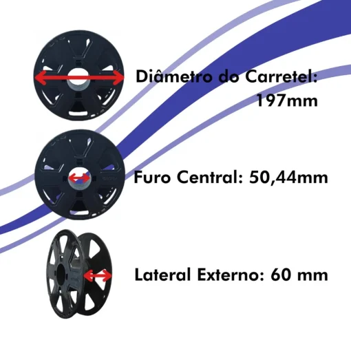 Filamento – PETG XT – Azul Metal – 1,75mm – 3D Fila - Imagem 4