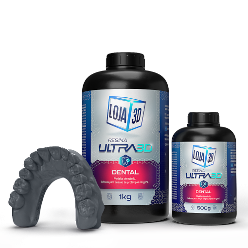 Resina Ultra Dental – Cinza Escuro – 1kg – Loja 3D - Imagem 2