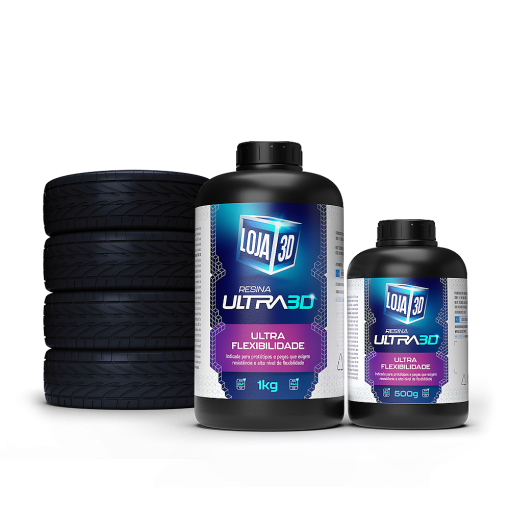 Resina Ultra Flexível – Preto – 500g – Loja 3D - Imagem 2
