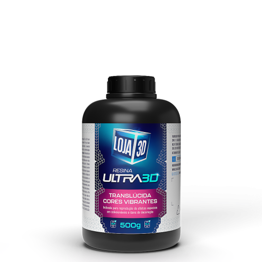 Resina Ultra Translúcida – Cores Vibrantes – Violeta – 500g – Loja 3D