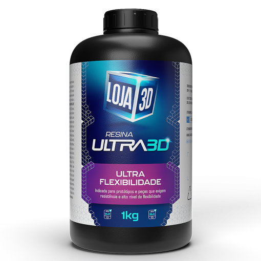 Resina Ultra Flexível – Preto – 1kg – Loja 3D