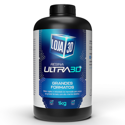 Resina Ultra Grandes Formatos – Preto – 1kg – Loja 3D