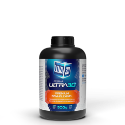 Resina Ultra Semi Flexível – Cinza – 500g – Loja 3D