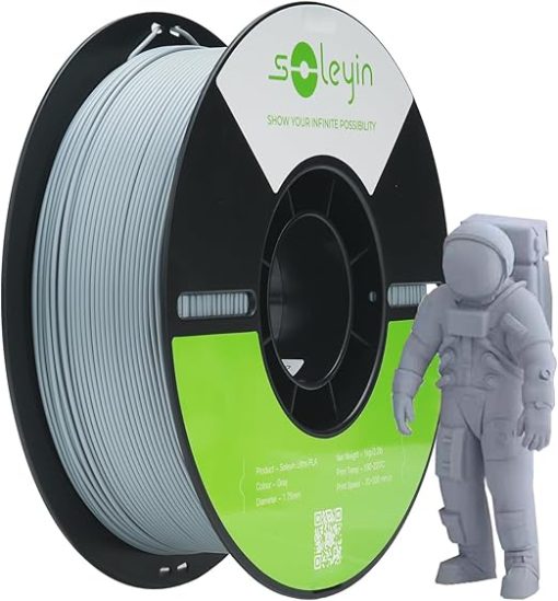 Filamento - Ultra Pla - Cinza - Soleyin - 1.75mm - 1Kg