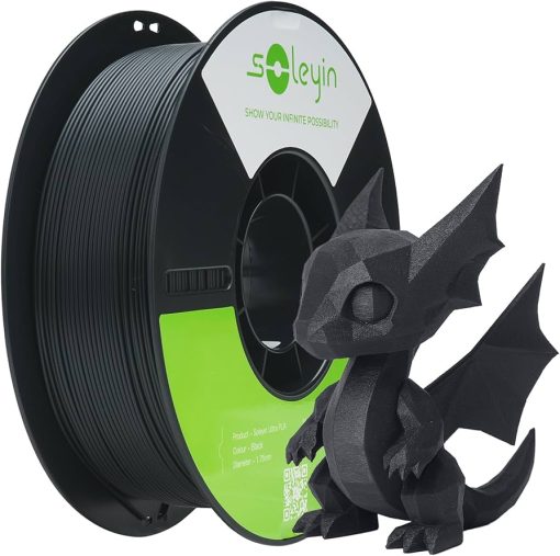 Filamento - Ultra Pla - Preto - Soleyin - 1.75mm - 1Kg