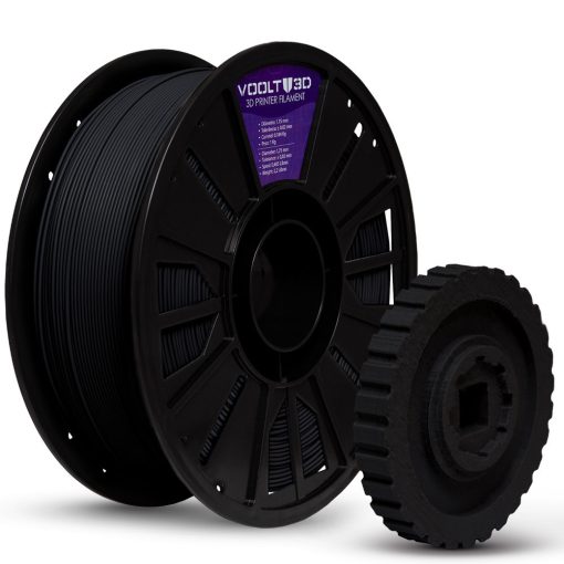 Filamento PLA Fibra de Carbono – Preto – Voolt 3D – 1kg