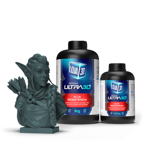 Resina Ultra Alta Resistência – Cinza – 500g – Loja 3D - Imagem 2
