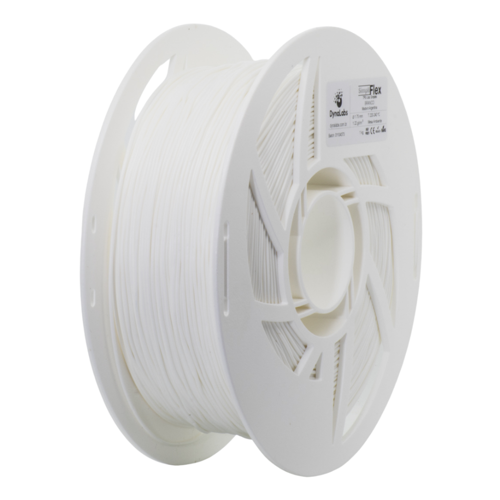 Filamento SIMPLIFlex - Branco - DynaLabs - 1.75mm - 1kg - Imagem 2