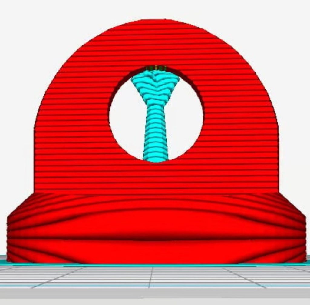 configuração de suporte em árvore no fatiador