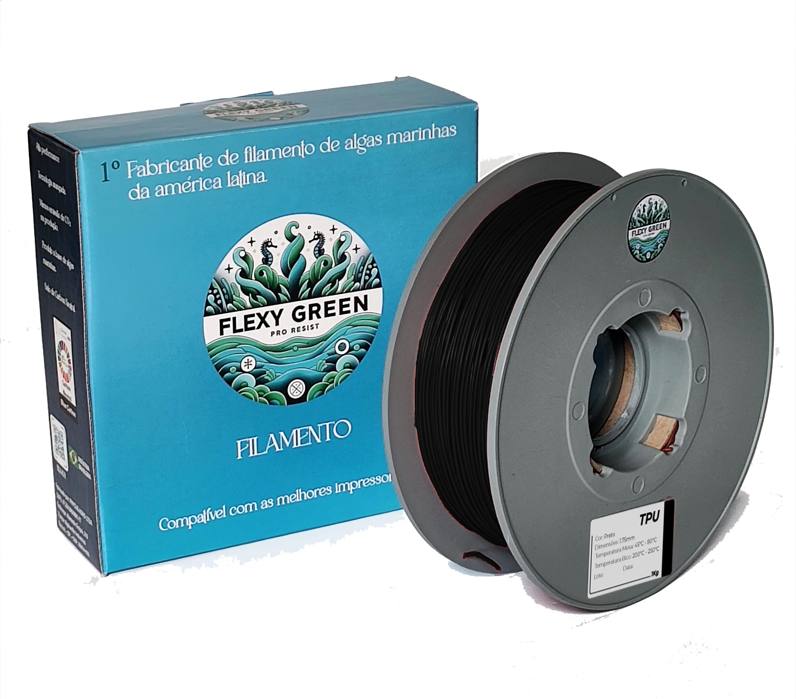 Filamento – Flex Tpu – Shore 92a – Preto – Flexy Green