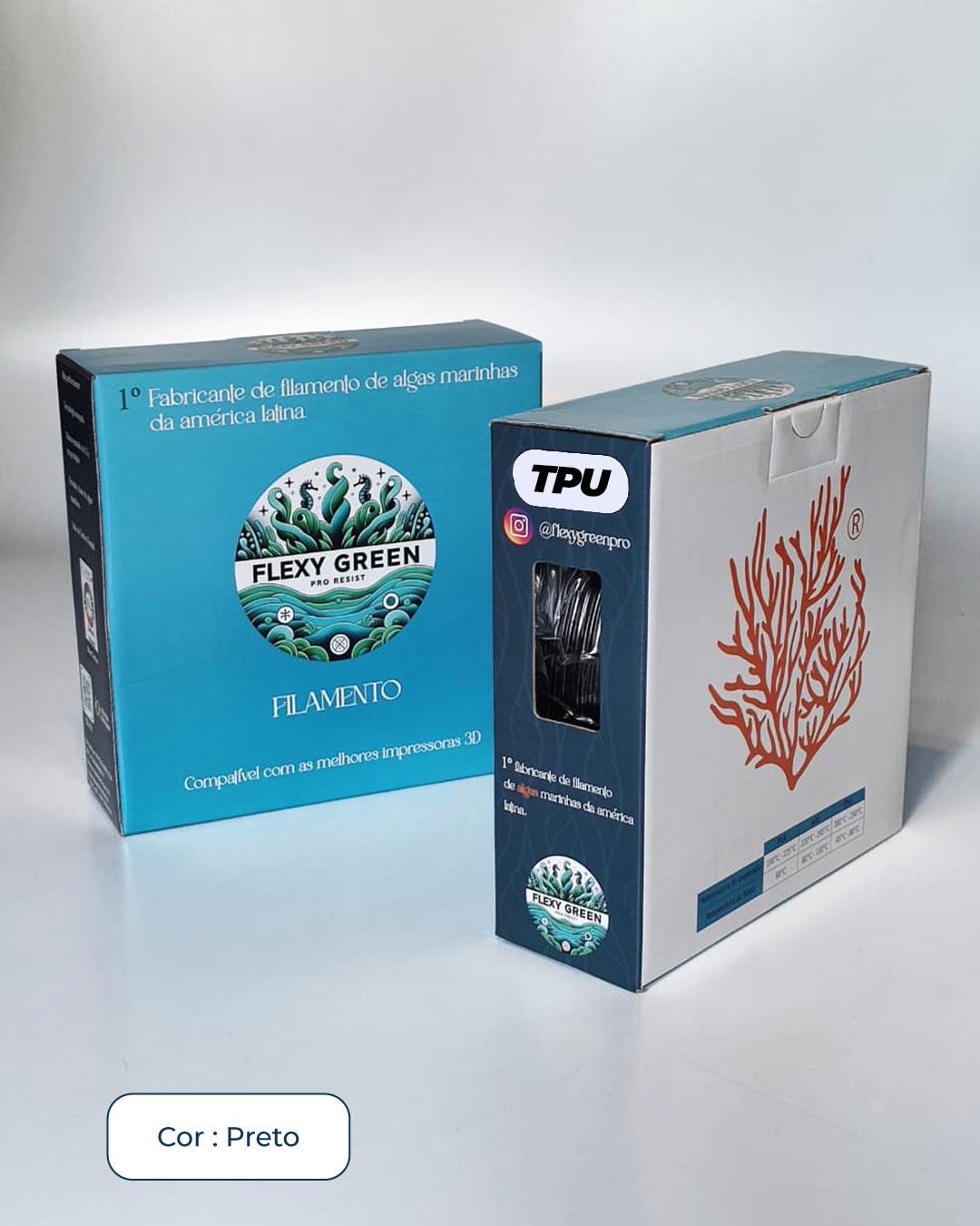 Filamento – Flex Tpu – Shore 92a – Preto – Flexy Green - Imagem 2