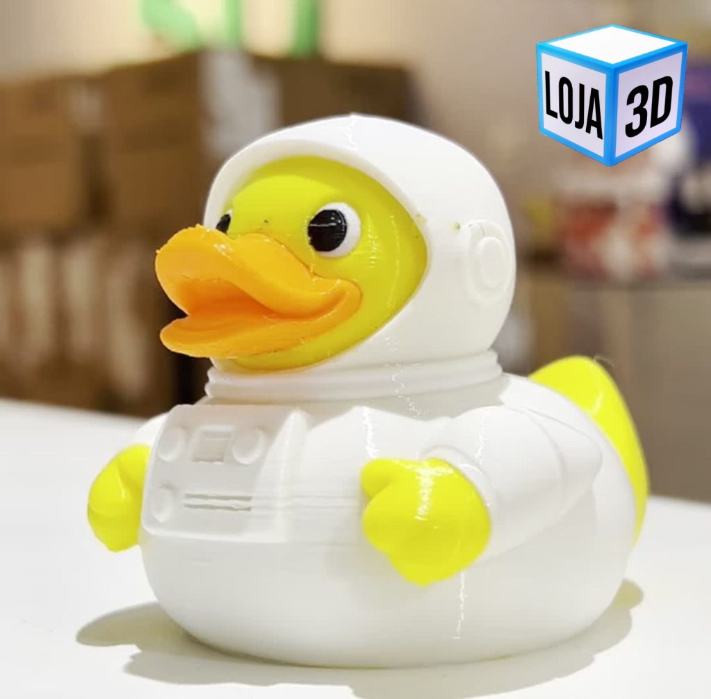 Pato Astronauta na Loja 3D: do 3D bruto ao acabamento