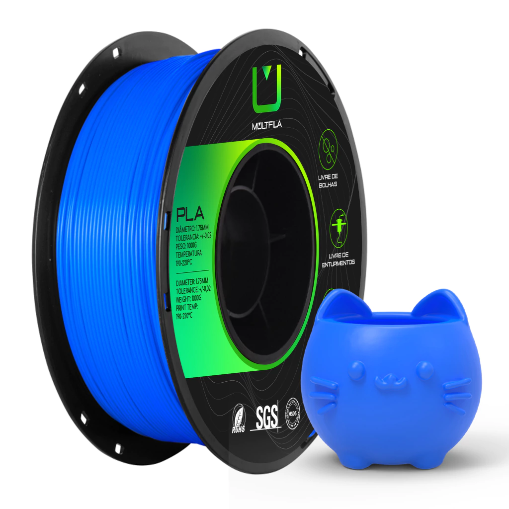 Filamento – PLA – Azul Safira – Multfila – 1kg