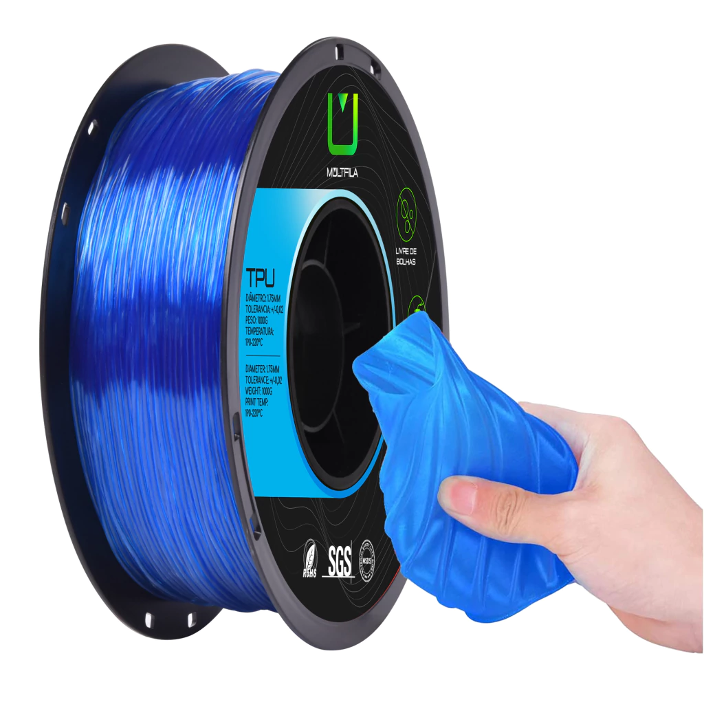 Filamento – Tpu – Azul Tránlucido– Multfila – 1kg